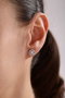 Heliophilia Silver Pendientes de Plata de Ley 925 con Circón